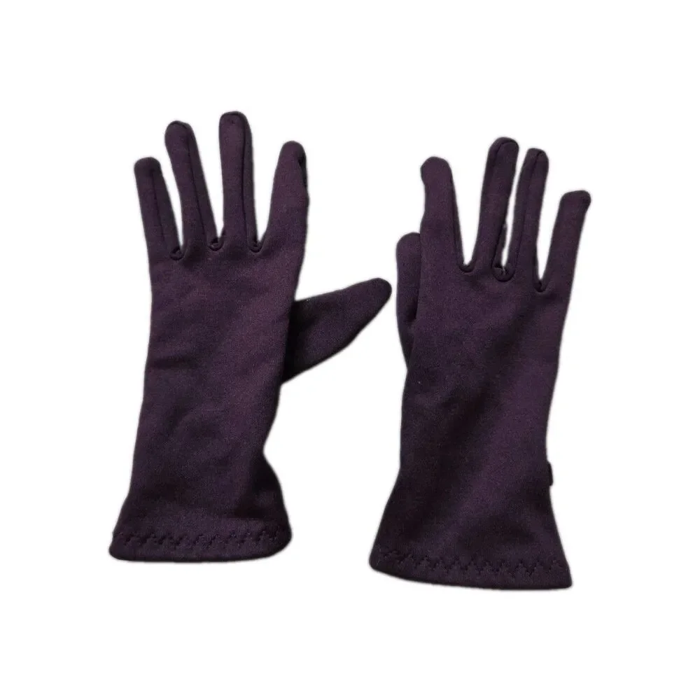 Crane Womens Running Gloves L Purple Fleece Lined Touchscreen Grip Warm Stretch
